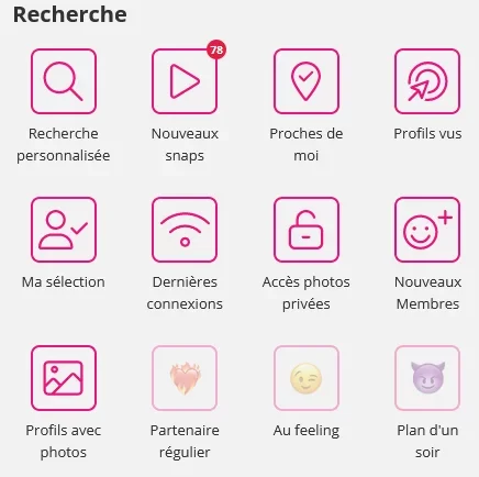 Fonctionnalités JM Rencontres — matching, vidéo, sécurité